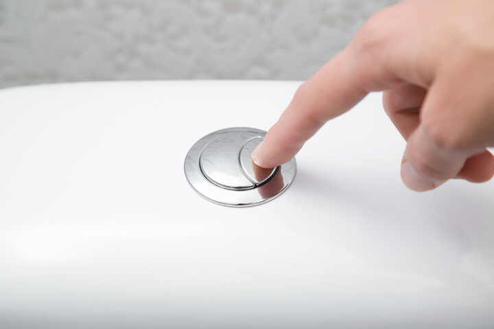 wc knop indrukken